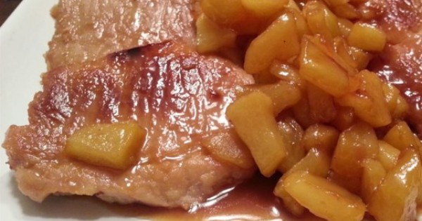 Caramel Apple Pork Chops